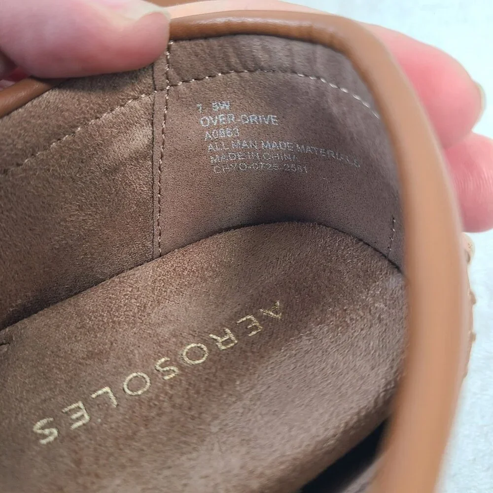 Aerosoles Over-Drive Womens Tan Loafers Sz 7.5 Lightweight Slip-On Comfort Shoes - Picture 6 of 10